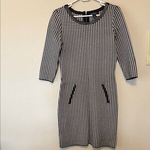 Lauren Ralph Lauren Black and White Houndstooth Dress